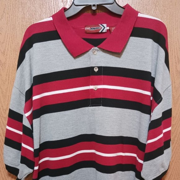 NYC Other - (2)-212 NYC(Polo Shirts)-(Red/Gray/Black)-(Blue/Red/White)-(Pre-owned)-(5XL)-$30